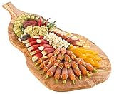 BATANIA Olivenholzbrett, Brotzeitplatte, Holzbrett für Buffet, groß mit...