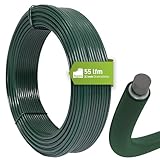 Fepro® Spanndraht 3,1 mm x 55 m, grün, verzinkt und kunststoffbeschichtet...