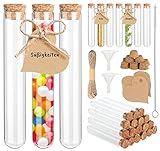 Mocraft 30 Stück Reagenzglas mit Korken Glas Transparent Reagenzgläser 20...