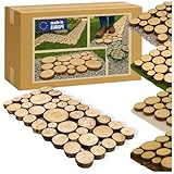MODO24 Gehweg Gartenweg aus Holz, 1 Modul, Gartentritt, Trittplatten,...