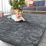 Homaxy Hochflor Flauschig Teppich Anti-Rutsch Unterseite Waschbar Teppiche...