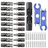 10 paar Solarstecker mit Schlüssel, Männlich/Weiblich Solarpanel Stecker...