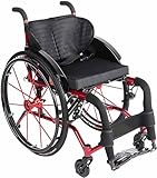 FQCXCKJ Faltbarer Leicht-Aktivrollstuhl | Kleiner Rollstuhl für Zuhause...