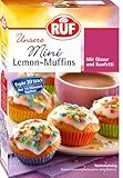 RUF Mini-Lemon-Muffins, Backmischung mit Zitronen-Geschmack, Zitronenglasur...