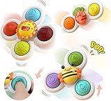 BIAOQINBO 3 Stück Saugnapf Spielzeug, Sensorik Spielzeug Baby 1 Jahr...