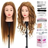 Neverland Frisierkopf 80% Echthaar Friseurkopf 24 Zoll Trainingsköpfe für...