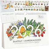 OwnGrown Saatgut Kalender 2026 Wandkalender A4 - Gartenkalender mit 24...