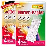 inseko 80 x Mottenpapier I Mottenschutz für Kleiderschrank gegen...