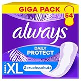 Always Daily Protect Slipeinlagen Damen Extra Long (54 Binden), Giga Pack,...
