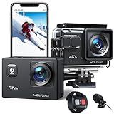 WOLFANG Action Cam GA100 Neu,4K 20MP, Unterwasserkamera WiFi 40M...