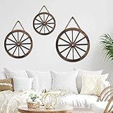 Marjoramy Holzwagenrad Retro,Wandbehang Holzrad,Festliche Dekoration...