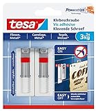 tesa® Verstellbare Klebeschraube für Fliesen und Metall, spurlos...