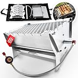 Little Bro | Mobiler Steckgrill [mit Tragetasche] Tragbarer Edelstahlgrill...
