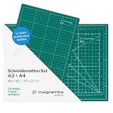 magnetiks Schneidematte 2er Set - DIN A3 und DIN A4 im 2er Set...