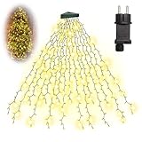 Zewool 2m Christbaumbeleuchtung mit Ring und 16 Tränge,400er LED...