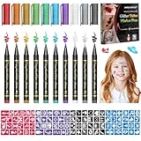 Tattoo Stifte Kinder, 10 Stück Glitzer Tattoo Kinder Tattoostifte Set für...