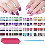 Nagelfolie Selbstklebend, 14 Blatt (196pcs) Glitzer Farbverlauf...