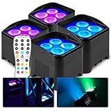 BeamZ BBP94W Akku LED Strahler DMX Uplight, 4er Set, 40 Watt...