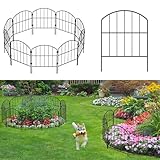 LIANTRAL 10-teilige Tier Barriere Zaun, Gewölbt Dekorativer Gartenzaun,...
