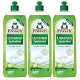 3x Frosch Spülmittel 750 ml mit fettlösenden Limonen-Extrakten