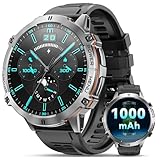 OUKITEL Smartwatch Herren BT13-1000mAh Akku Uhren Herren, 1,73 Zoll AMOLED...
