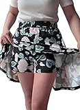 Cobciecs Hosenrock Damen Sommer Kurz - Rock mit Shorts Integriert...