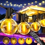 30M LED Lichterkette Außen Strom: Outdoor Lichterketten Wetterfest Dimmbar...