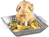 Rosenstein & Söhne Hähnchengrill: BBQ-Hähnchen-Griller mit...