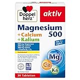 Doppelherz Magnesium 500 + Calcium + Kalium - Hochdosiertes Magnesium als...