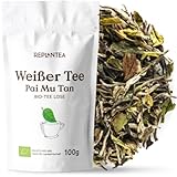 WEIßER TEE BIO 100g (+60 Tassen) | Weisser Tee Lose Pai Mu Tan, Bai Mu Dan...