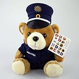 Polizei Teddy mit Blauer Mütze