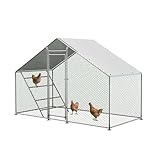 Jaxenor Freilaufgehege Hühnerstall mit Auslauf und Leiter, 3x1,5x2m,...