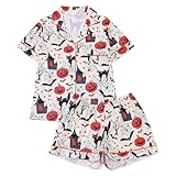 Generisch Halloween Schlafanzug Damen Hausanzug Mit Skelett Kürbisse Druck...