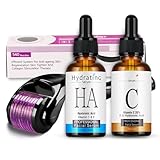Shefave Microneedling Serum Hyaluron, Vitamin C Serum mit Derma Roller 0.5...