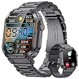 Smartwatch Herren Militärische mit Telefonfunktion,1.96'' HD...