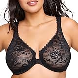 Glamorise Damen 9245 Plunge Bra, Schwarz, 110C EU