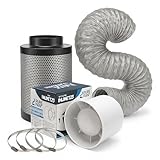 Weedness Grow Abluft Set Set ECO 107 m3/h 100 mm Flansch Belüftungsset -...