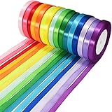 Satinband 16 Farben 22m X 10mm, Schleifenband Geschenkband Bänder zum...