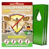 KRAFTKÖNIG Schlupfwespen gegen Lebensmittelmotten - 4 Karten à 3...
