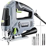 WORKPRO Stichsäge 850W, 3000 SPM mit 6 Geschwindigkeiten und 4...