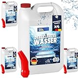 STAHLMANN® Destilliertes Wasser [4x5L] Kanister inkl. Ausgießer [Made in...