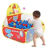 Kinder Bällebad - Zusammenklappbarer Spielplatz mit Basketballkorb |...