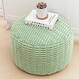 Runder Pouf, Ottomane, gefüllter Samt, Bodenpouf, Fußstütze, Fußhocker,...