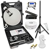 PremiumX Mobile Camping SAT Anlage Antenne TV Receiver Satelliten-Finder...