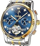 OLEVS Herren-Automatikuhr, Skelett, Mondphase, Zifferblatt, luxuriöses...