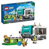 LEGO 60386 City Müllabfuhr, Müllwagen Spielzeug mit Mülltonnen für...