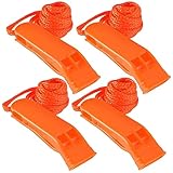 HREDZEO Notfallpfeife,4 Pcs Signalpfeife für Notfalle mit Trageband für...