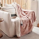 GOTCOZY Heizdecke 130x180 cm-Weicher seidiger Plüsch Wärmedecke Heizdecke...