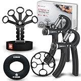 FUNFLEX Handtrainer Fingertrainer, Verstellbares Griffkraft Trainer Set...