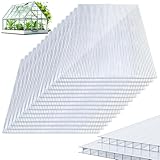 Jaxguom 10x Polycarbonat Hohlkammerstegplatten 8mm, 60.5 x 121 cm...